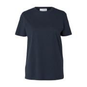 Klassisk O-Neck Tee - Mørk Safir