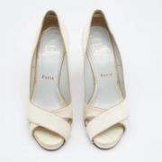 Pre-owned Hvit sateng Christian Louboutin haeler