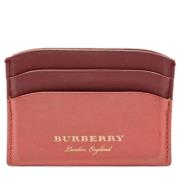 Pre-owned Burgunder skinn Burberry lommebok