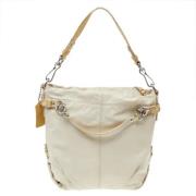 Pre-owned Beige Leather Coach Skulderveske