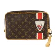 Pre-owned Brunt lerret Louis Vuitton Clutch