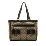 Pre-owned Brunt skinn Gucci Tote