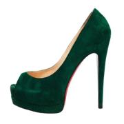 Pre-owned Gronn semsket skinn Christian Louboutin haeler