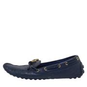 Pre-owned Navy Leather Louis Vuitton Flats