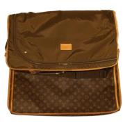 Pre-owned Brunt lerret Louis Vuitton reiseveske