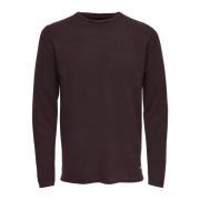 Bordeaux Sweatshirt med Lange Ermer