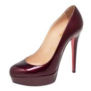 Pre-owned Burgunder skinn Christian Louboutin haeler