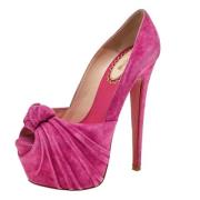 Pre-owned Rosa semsket skinn Christian Louboutin Sandaler