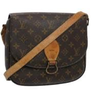 Pre-owned Brunt lerret Louis Vuitton Saint Cloud