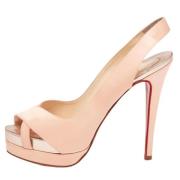 Pre-owned Rosa sateng Christian Louboutin Sandaler