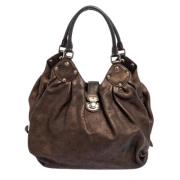 Pre-owned Brunt skinn Louis Vuitton Mahina