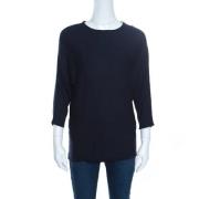 Pre-owned Navy Fabric Carolina Herrera Topp