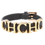 Pre-owned Brunt skinn Carolina Herrera armband