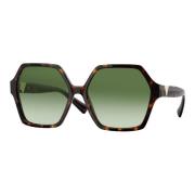 V Logo Sunglasses Havana/Green Shaded