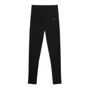 Sorte High-Waisted Leggings med Monogram