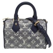 Pre-owned Blabelagt lerret Louis Vuitton Speedy