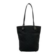 Pre-owned Svart lerret Gucci Tote