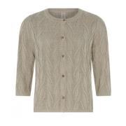 3/4 Ermet Struktur Cardigan Beige