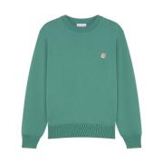 Revehode Patch Sweatshirt i Teal Grey