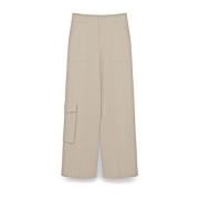 Vidbent Cargo Bukser i Beige