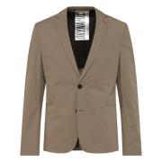 Stretch Brun Slim-Fit Blazer