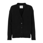 Sort Cashmere Blandet Cardigan