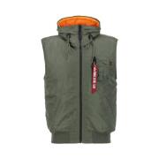 Hettegenser Ma-1 Vest i Sage Green