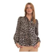 Animalier Print Bluse