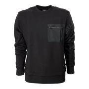 Herre Crewneck Sweatshirt med Lomme 12311821 Farge Svart