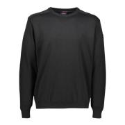 C0P1026 Crewneck Genser med Lapper, Svart Farge