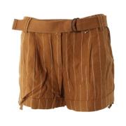 Brun Lin Shorts for Kvinner