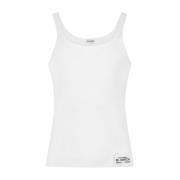 Hvit Logo Tank Top Regular Fit