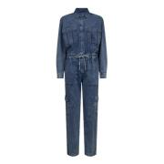 Blå Stonewash Benson Boiler Suit Kjole