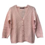 Lys Rosa Mari Mønstret Cardigan