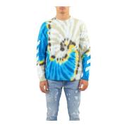 Tie Dye Strikket Crewneck Genser