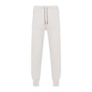 Beige Casual Fitness Sweater Pants