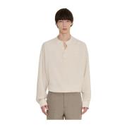 Beige Linen Shirt Top