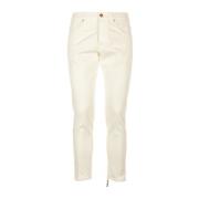 Slim-Fit Beige Jeans for Menn