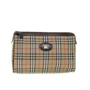 Pre-owned Beige lerret burberry clutch