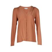 Pre-owned Brun silke Stella McCartney Topp