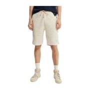 Casual Beige Felpa Shorts