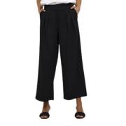 Sort Kamille Wide Leg Cropped Bukser