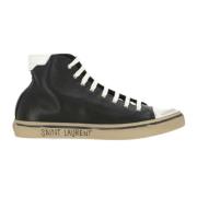 Svart Skinn Sneakers Aw23