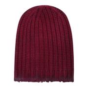 Rød Ull Kasjmir Beanie