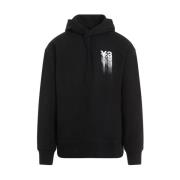 Svart Logo Hoodie Sweatshirt