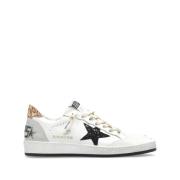 Hvit Glitter Kalv Ballstar Sneakers