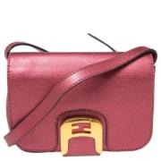 Pre-owned Metallisk skinn Fendi Crossbody veske