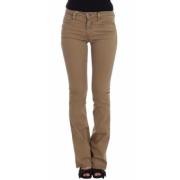 Beige Straight Leg Jeans for Kvinner