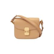 Beige skinn A.p.c. Crossbody veske