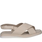 Beige Casual Open Flate Sandaler